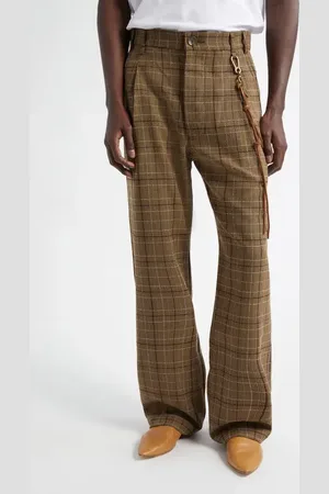 SONG FOR THE MUTE Plaid Loose Pleated Pants in at Nordstrom, Size 32 Us