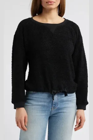 Wit & Wisdom Tie Hem Raglan Pullover in at Nordstrom, Size Large