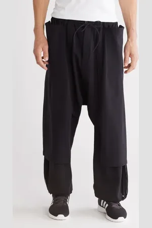 Y-3 Mesh 3-Stripes Open Hem Wide Leg Track Pants in at Nordstrom, Size Small