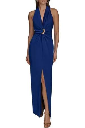 Donna Karan Twist Front Satin Evening Gown in at Nordstrom, Size 4