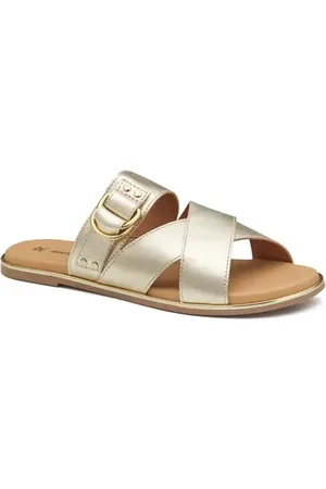 Johnston & Murphy Shayla Crossover Slide Sandal in at Nordstrom, Size 6