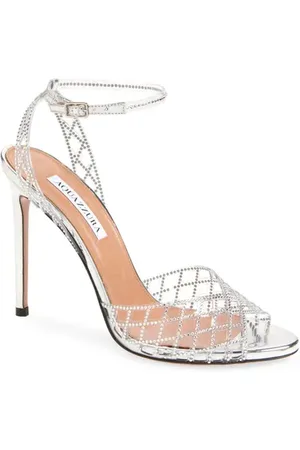 Aquazzura Lumiere Crystal Embellished Sandal in at Nordstrom, Size 11Us