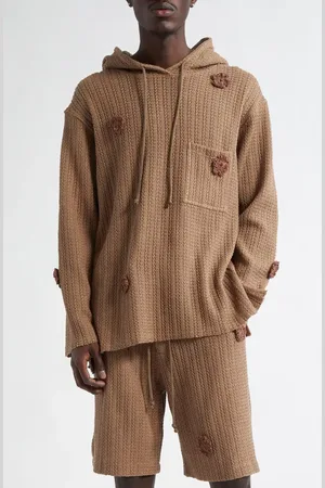 SONG FOR THE MUTE Daisy Raw Patch Pocket Hoodie in at Nordstrom, Size 38 Us