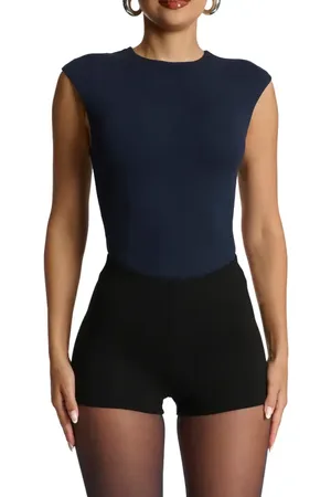 Naked Wardrobe Cap Sleeve Bodysuit in at Nordstrom, Size X-Large