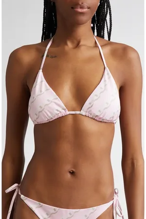 VERSACE Treasure Print Bikini Top in at Nordstrom, Size 1