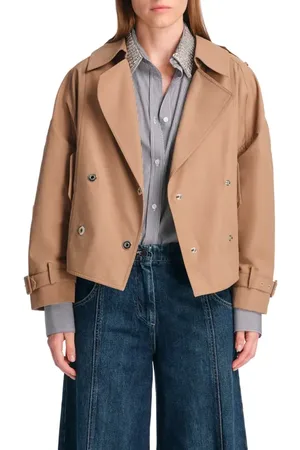TWP Bogie Crop Cotton Blend Trench Coat in at Nordstrom, Size Medium