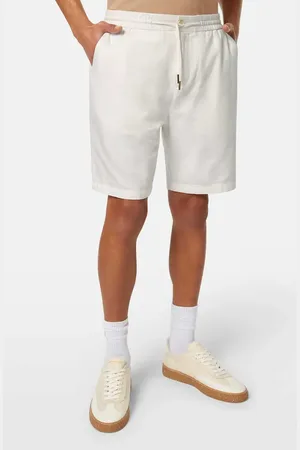Scotch&Soda Cotton & Linen Twill Drawstring Bermuda Shorts in at Nordstrom, Size 36