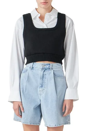 Grey Lab Layered Button-Up Shirt in at Nordstrom, Size X-Small