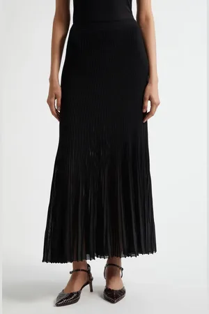 ULLA JOHNSON Vera Rib Midi Skirt in at Nordstrom, Size Small