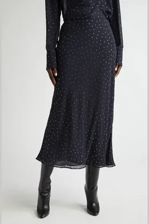 Altuzarra Kinski Crystal Embellished Georgette Skirt in at Nordstrom, Size 6 Us