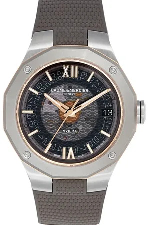 Baume & Mercier Riviera 10720 Skeleton Rubber Strap Automatic Watch, 39mm in at Nordstrom