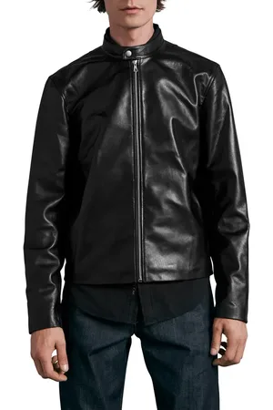 RAG&BONE ICONS Archive Cafe Racer Leather Jacket in at Nordstrom, Size Xx-Large