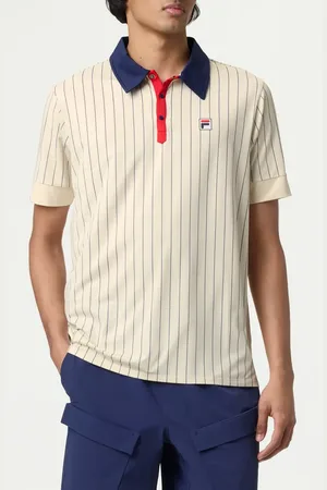 Fila Iconic Peformance Polo in Angora / Navy at Nordstrom, Size Medium