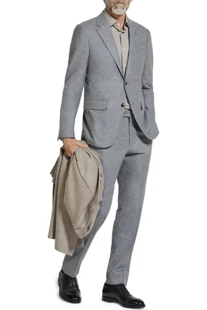 Ermenegildo Zegna 15Milmil15 Brushed Mini Houndstooth Wool Blend Suit in at Nordstrom, Size 36 Us