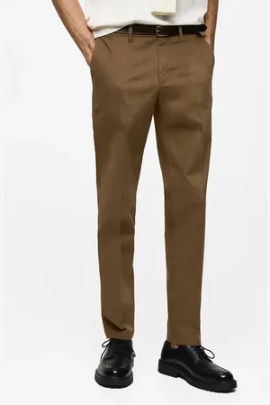 MANGO Regular Fit Cotton Pants in at Nordstrom, Size 31