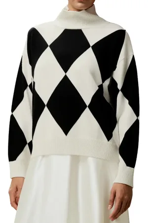 Lilysilk Argyle Preppy Wool Sweater in at Nordstrom, Size Large