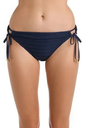 La Blanca Fluid Lines Adjustable Loop Hipster Bikini Bottoms in at Nordstrom, Size 4