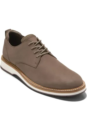 Cole Haan Osborn Plain Toe Derby in Truffle Nubuck /Ivory at Nordstrom, Size 7