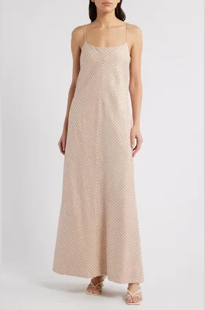 FAITHFULL THE BRAND Elyna Pinstripe Maxi Dress in at Nordstrom, Size Small
