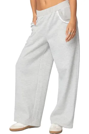 Edikted Ashtin Ruffle Trim Sweatpants in at Nordstrom, Size Small