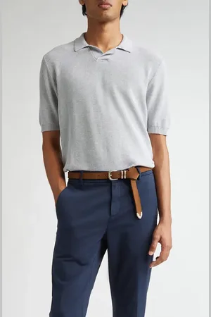 ELEVENTY Short Sleeve Polo Sweater in at Nordstrom, Size Medium