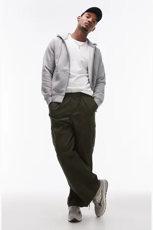 Topman Wide Leg Cargo Pants in at Nordstrom, Size 30 X 32