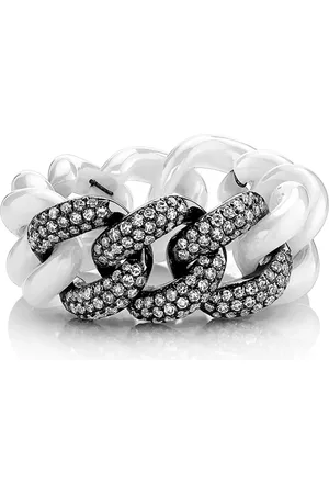 Shay Ceramic & Pav?? Diamond Link Ring in at Nordstrom, Size 7