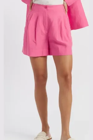 Chinti & Parker Linen Blend Wide Leg Shorts in at Nordstrom, Size X-Small