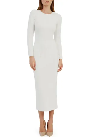 Bardot Kavala Long Sleeve Rib Sweater Dress in at Nordstrom, Size X-Small