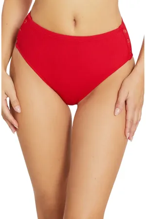 Robin Piccone Amy High Waist Bikini Bottoms in at Nordstrom, Size Small