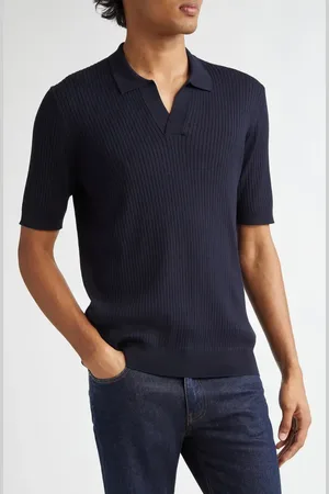 Sunspel Fine Rib Silk & Cotton Polo in at Nordstrom, Size Medium