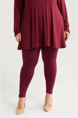 24Seven Comfort Apparel Comfortable Ankle Leggings in at Nordstrom, Size 1X