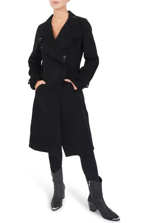Belle & Bloom Envy Me Asymmetric Zip Wool Blend Coat in at Nordstrom, Size Medium