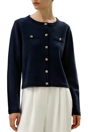 Lilysilk Wool Button-Front Sweater Lady Jacket in at Nordstrom, Size X-Small