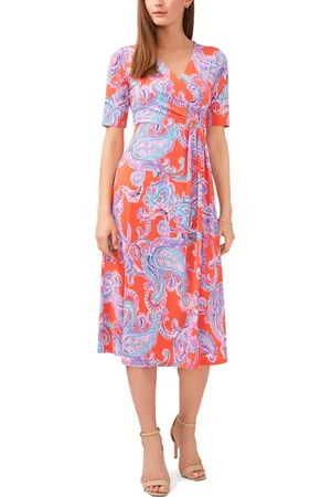 Chaussmoi Faux Wrap Midi Dress in at Nordstrom, Size Small