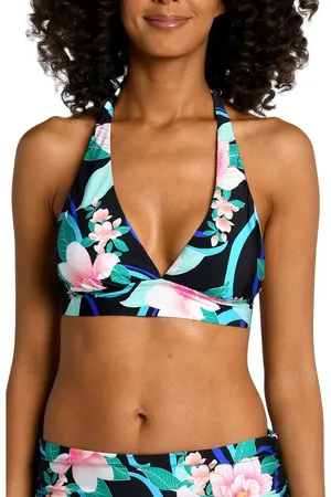 La Blanca Nightfall Banded Halter Bikini Top in at Nordstrom, Size 8