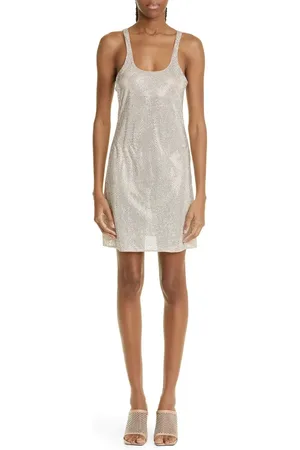 Stella McCartney Mini Crystal Silk Tank Dress in at Nordstrom, Size 2 Us