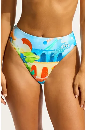 Seafolly High Waist Bikini Bottoms in at Nordstrom, Size 8 Us