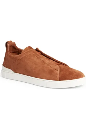 Ermenegildo Zegna Triple Stitch Suede Slip-On Sneaker in at Nordstrom, Size 11Us