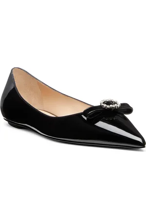 Stuart Weitzman Diana Bow Pointed Toe Flat in at Nordstrom, Size 9