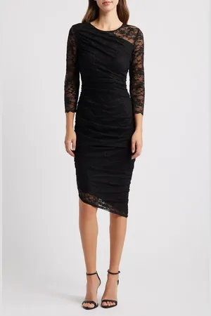 Vince Camuto Long Sleeve Lace Body-Con Dress in at Nordstrom, Size 0