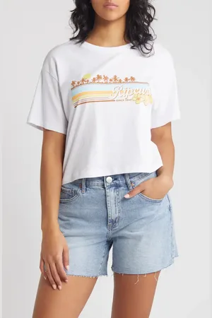 Rip Curl Sunset Crop Cotton Jersey Graphic T-Shirt in at Nordstrom, Size Small
