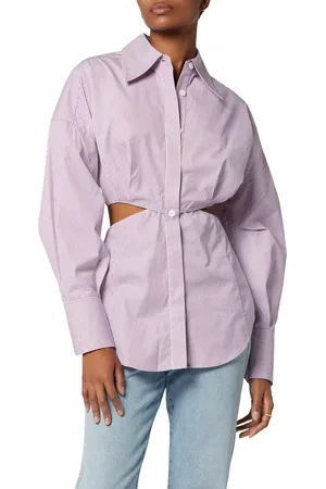 Equipment Alya Cutout Silk Button-Up Shirt in at Nordstrom, Size 0