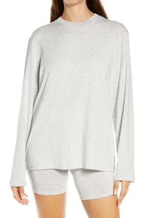 SKIMS Boyfriend Long Sleeve T-Shirt in at Nordstrom, Size X-Small