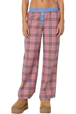 Edikted Plaid Lounge Pants in at Nordstrom, Size X-Large