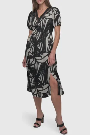DKNY Print Ladder Stitch Dress in at Nordstrom, Size Large