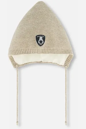 Deux par Deux Baby Unisex Baby Pointed Knit Hat In Beige in at Nordstrom, Size 3-6 M