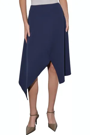Ming Wang Deco Crepe Asymmetric Skirt in at Nordstrom, Size Xx-Small