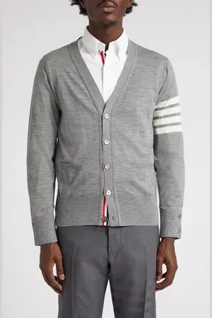 Thom Browne 4-Bar Merino Wool Cardigan in at Nordstrom, Size 1