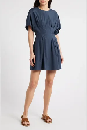 RAG&BONE Maddie Pleated Cotton Poplin Minidress in at Nordstrom, Size 4